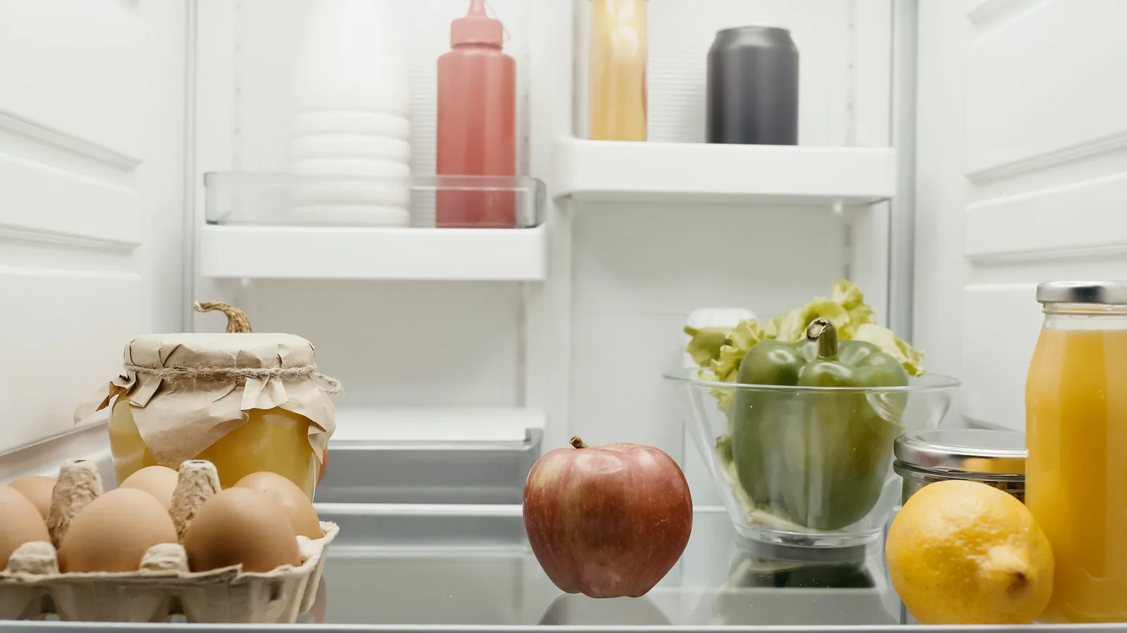 Well-stocked fridge kept in good order by scheduled maintenance